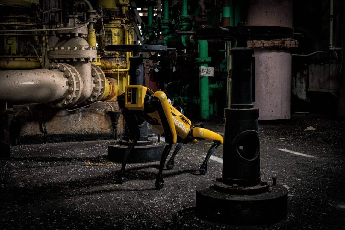 Spot doing inspections at Calder turbine hall