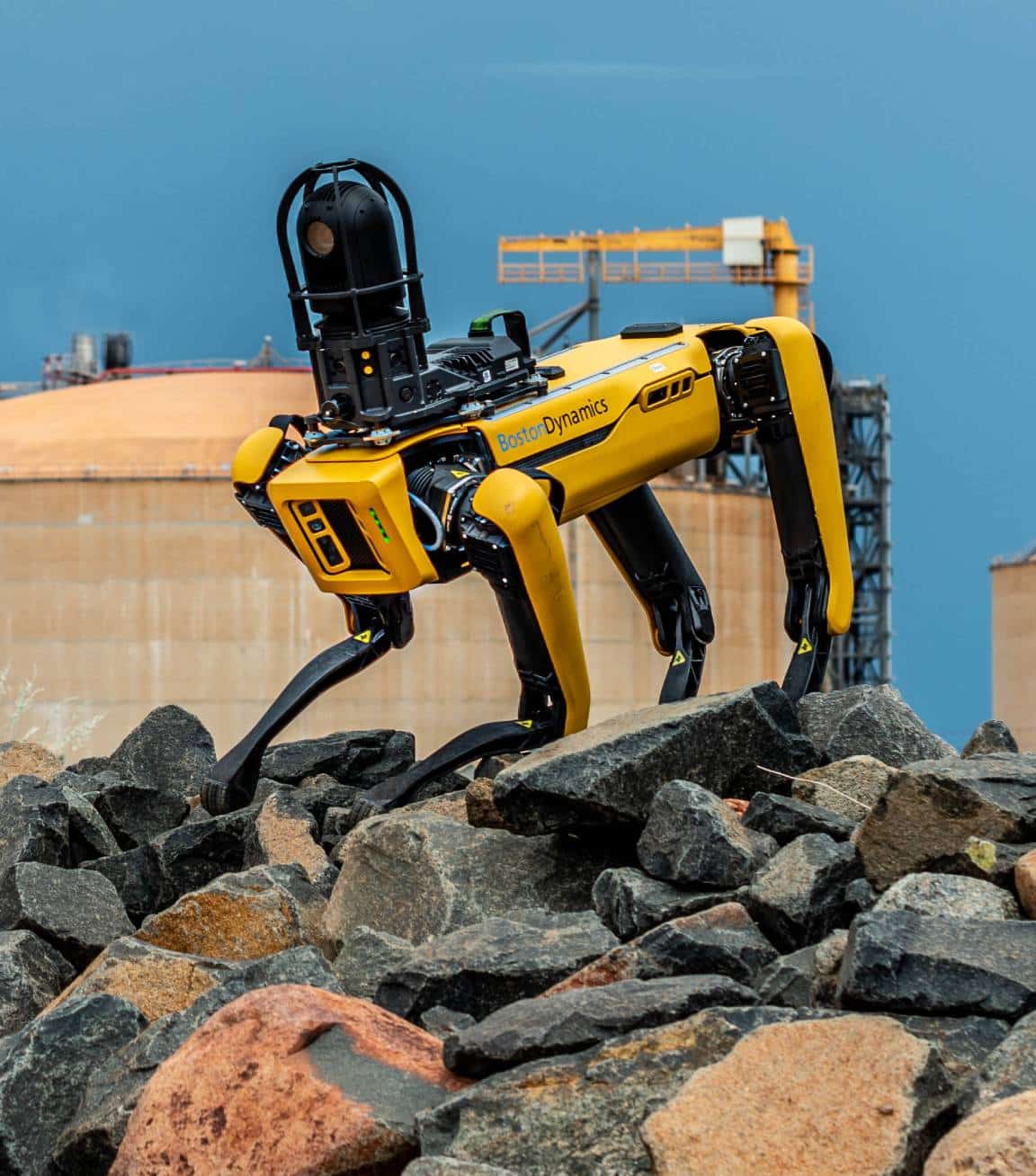 Spot on visual inspection rounds crosses loose stone at an oil and gas facility